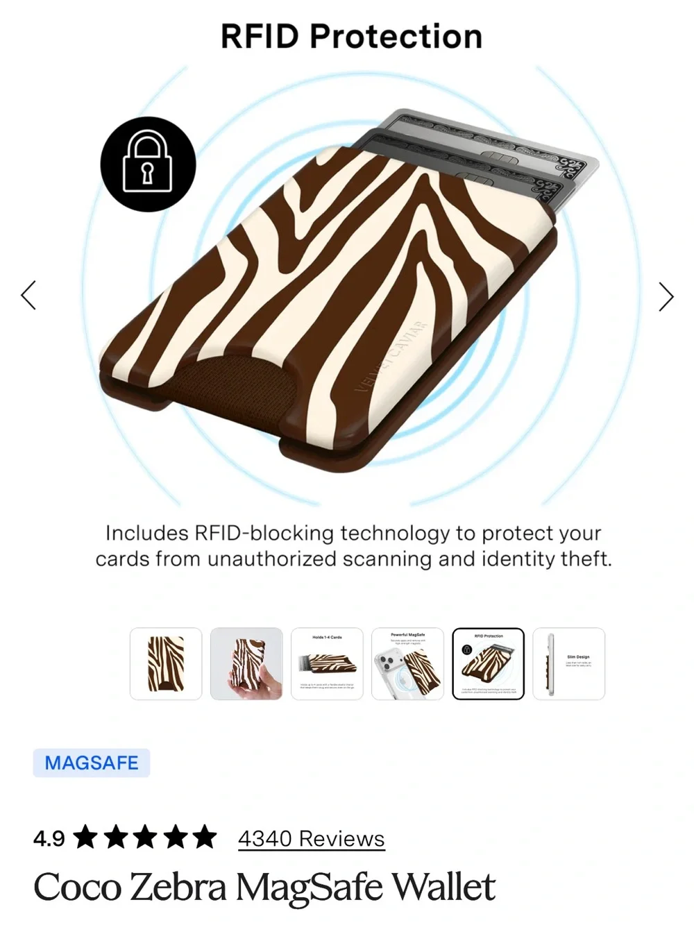 Stylish Brown Zebra Print Phone Case with magnet wallet iPhone 15 Plus